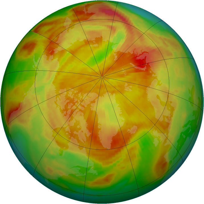 Arctic ozone map for 05 May 1988
